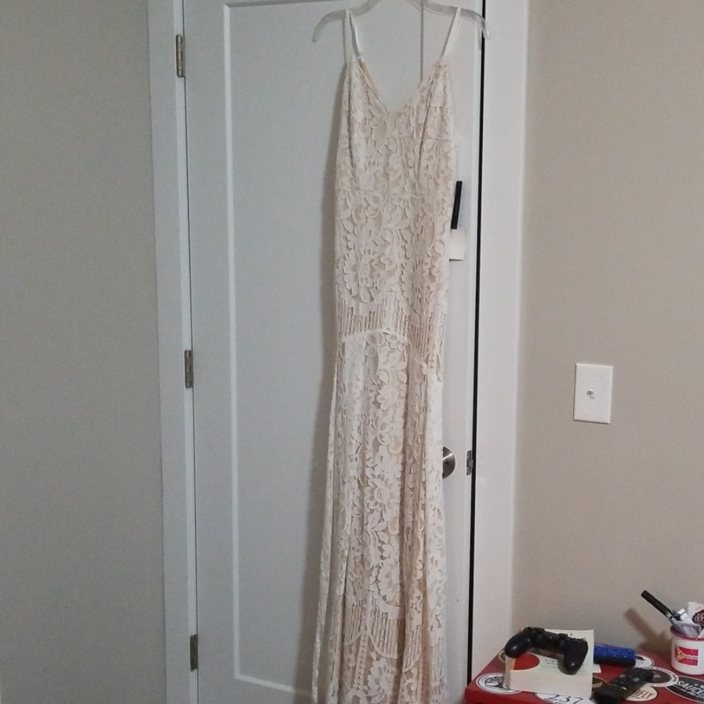 Flynn White Lace Maxi Dress -  Lulu's